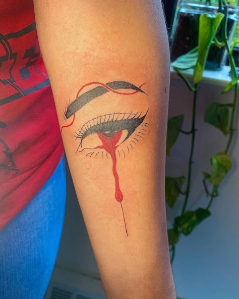 Red And Black Tattoos, Tato Tradisional, Hand Tattoos For Girls, Cute Hand Tattoos, Forarm Tattoos, Halloween Tattoo, Pretty Tattoos For Women, Dope Tattoos For Women, Red Tattoos