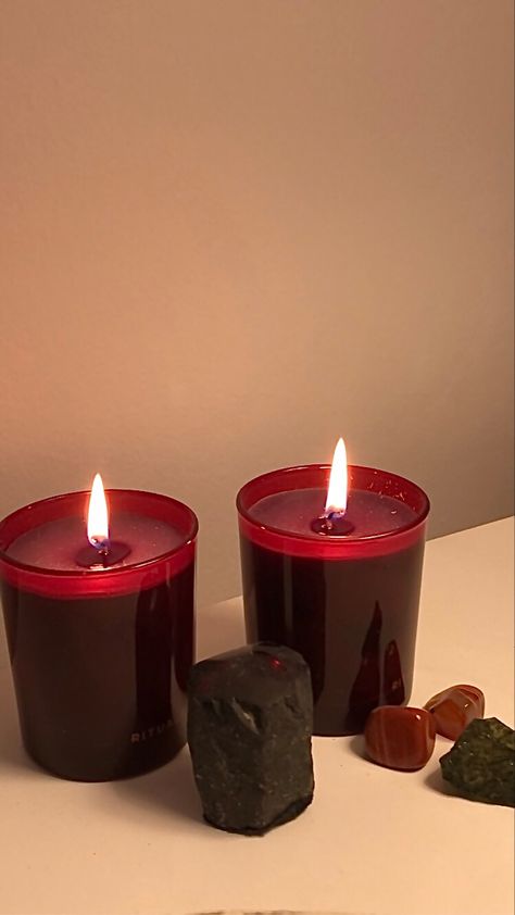 Lux Candles, Burgundy Aesthetic, Red Candle, Wine Candles, Hand Painted Denim Jacket, Cherry Wine, Coloured Candles, Painted Denim Jacket, Dark Energy