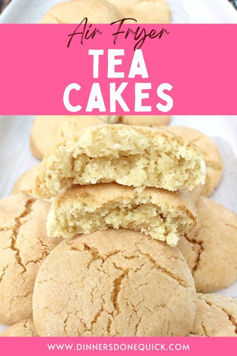 Discover the ultimate indulgence with these mouthwatering air fryer tea cakes! Features a deliciously soft center inside and bursting with flavors. 🍰🔥 #DinnersDoneQuick #TeaCakes #TeaCakesRecipes #WhatAreTeaCakes #HowtoMakeTeaCakes #EasyTeaCakesRecipe #HomemadeTeaCakes #TeaCakesCookies #TeaCakesSouthern #TeaCakesAirFryer #AirFryerCookies #HowtoMakeHomemadeTeaCakes #AirFryerTeaCakes Teacakes Recipe, Tea Cake Cookie Recipe, Tea Cakes Southern, Tea Cake Cookies, Creamy Pie, Tea Cakes Recipes, Homemade Tea, Decadent Cakes, Indulgent Desserts