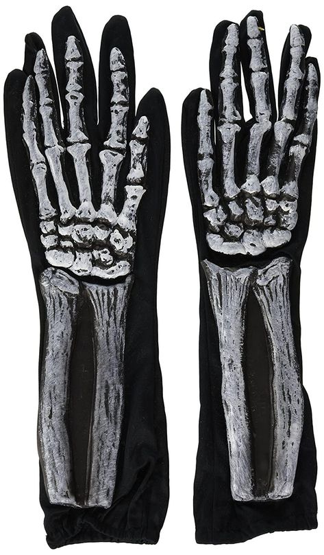 Halloween Skeleton Bone Gloves Wrist Bone 3D Elbow Length - 17 inches tip to tip | Michaels Forearm Bones, Skeleton Costumes, Grim Reaper Costume, Skeleton Gloves, Reaper Costume, Elbow Length Gloves, Skeleton Costume, Skeleton Bones, Picture Stand