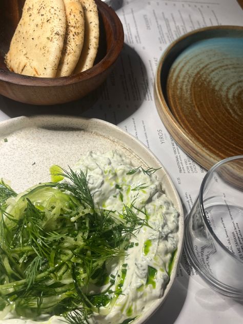 Tzatziki Aesthetic, Greek Summer Aesthetic Food, Greece Food Aethstetic, Greek Food Aethstetic, Meditterean Food, Mediterranean Diet Aesthetic, Greek Culture Aesthetic, Ancient Greek Food, Greek Lunch