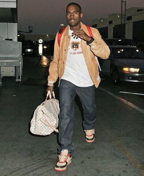 Outfits 2000s Style, Kanye West Outfits, Kanye Fashion, Kanye West Style, Rapper Style, Outfits 2000s, Black Men Street Fashion, Mens Outfit Inspiration, Fire Fits