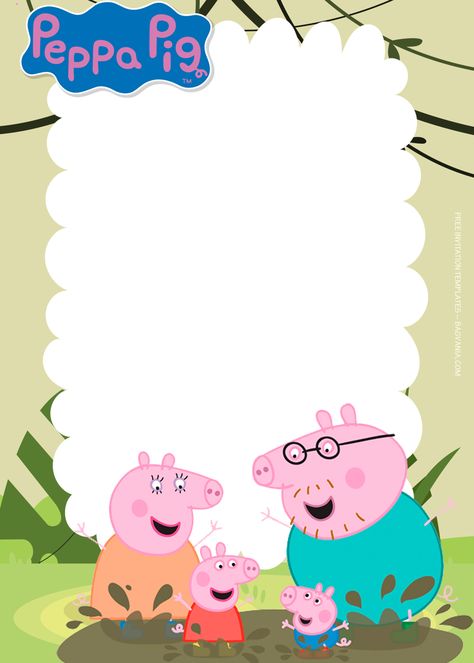 Cool 9+ Peppa Pig Happy Day With Family Birthday Invitation Templates #free #freeinvitation2019 #birthday #disney #invitations #invitationtemplates Peppa Pig Invitation Template Free, Happy Birthday Free Printable, Peppa Pig Happy Birthday, Peppa Pig Party Decorations, Peppa Pig Birthday Party Decorations, Peppa Pig Invitations, Peppa Pig Birthday Invitations, Peppa Party, Peppa Pig Birthday Party