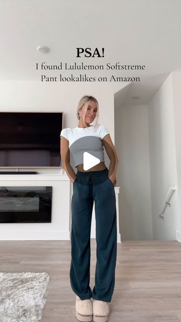 Heidi and Tara Snipes on Instagram: "Lululemon lookalike❗️👏🏼Comment link and I’ll send the direct link to your inbox🫶🏼 These Amazon sweatpants are identical to Lululemon’s Softstreme High-Rise Pant which retail at $128. I’ve always been a huge fan of the Lululemon Softstreme collection because the material is unbelievably comfortable!!😍 these sweatpants have the exact same detail, and are made of the same material👏🏼 I could not recommend these enough :) my favorite sweatpants I own 🙌🏽

Lululemon, Lululemon addict, Lululemon activewear, Lululemon Amazon, Amazon, sweatpants, Amazon activewear, Amazon athleisure, gym girl, gym fashion, fitness, Amazon gym fashion, Lululemon Softstreme, Lululemon Softstreme collection, Lululemon Softstreme material, Lululemon sweatpants, Amazon lounge Sweatpants Amazon, Amazon Sweatpants, Lululemon Amazon, Amazon Athleisure, Amazon Activewear, Lululemon Softstreme, Activewear Lululemon, Lululemon Sweatpants, Lululemon Activewear