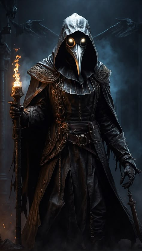 Plague Doctor Art Dark, Plague Doctor Anime, Dnd Plague Doctor, Plague Doctor Wallpaper, Plague Doctor Character Design, Dark Plague Doctor, Plague Doctor Aesthetic, Plaque Doctor, Black Plague Doctor