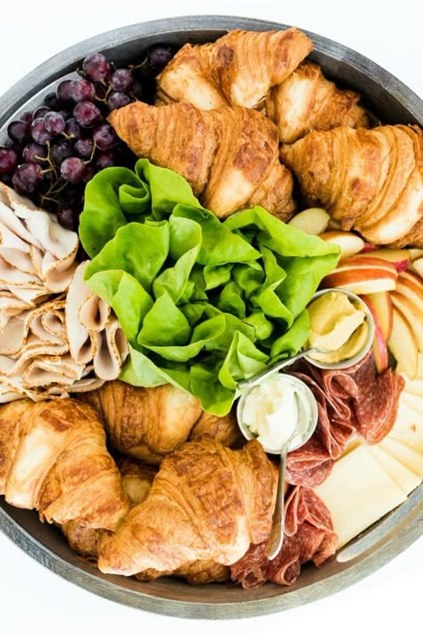 Croissant Board, Turkey Croissant, Sandwich Croissant, Best Tuna Sandwich, Dinner Board, Fresh Turkey, Turkey Sandwich, Sandwich Bar, Roast Beef Sandwiches