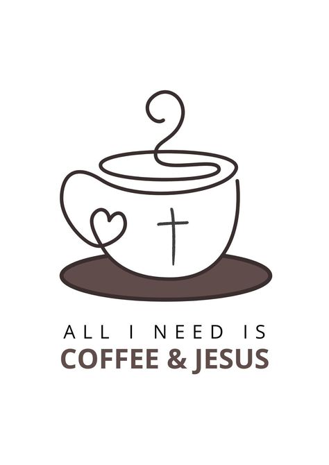 Start your day with a smile with our "All I Need is Jesus and Coffee and Jesus" wall art. This fun and inspiring print is perfect for adding a touch of faith and humor to your kitchen, dining room, or office. INSTANT DOWNLOAD | THIS IS NOT A PHYSICAL PRODUCT Included are high-quality PDF and JPG instant download files including:  11x14 inches 8x10 inches 9x12 inches A4 (8.27x11.69 inches) A3 (11.69x16.54 niches) Please contact me if you need a different size and I am happy to help. You can find more faith-based designs at www.blessingsandblissco.com. HOW TO DOWNLOAD After purchasing, you will be taken to the Etsy Download Page, where you can download your file. Also, you will receive an Etsy email with a download link.  Here is more information on How To Download A Digital Item: https://ww Jesus Is With You, Coffee And Jesus Quotes, Christian Coffee Shop, Scripture Crafts, Coffee With Jesus, Jesus And Coffee, Jesus Art Drawing, Coffee And Jesus, Christian Art Print