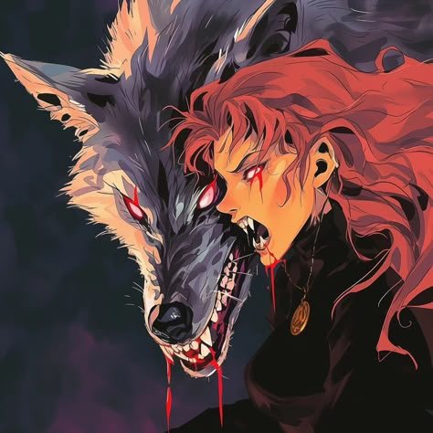 Wolf Fantasy Aesthetic, Werewolf Puppy Art, Wolf Aesthetic Drawing, Wolf Dark Aesthetic, Wolf Aesthetic Pfp, Dire Wolf Dnd, Dark Wolf Art, Werewolf Pfp, Alpha Werewolf Art