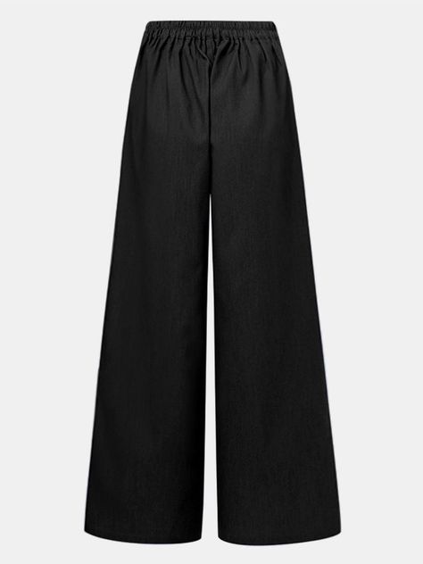 Black Wide Pants, Loose Black Pants, Black Loose Pants, Flowy Clothes, Outfit Ideaa, Loose Wide Leg Pants, Large Pants, Suede Cardigan, Outerwear Vest