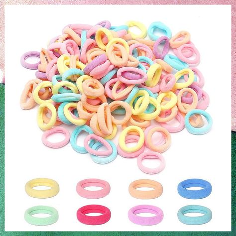 200Pcs Baby Hair Ties, Cotton Toddler Hair Ties for Girls and Kids 1 Inch Multicolor Seamless Hair Bands For Kids, Baby Hair Ties, Denture Adhesive, Cotton Hair, Multi Colored Hair, Toddler Hairstyles Girl, Band Kid, Elastic Hair Ties, Elastic Hair Bands