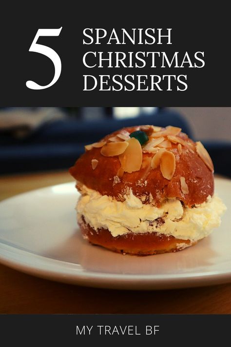 So you're in Spain during Christmas and curious about what food you need to try? Well, thee 5 traditional Spanish Christmas desserts are perfect for you to get the full Christmas food experience in Spain! Learn about the history of them and what they taste like in this post about the 5 most popular Christmas Desserts in Spain! #spainchristmas #christmasfood #christmasdesserts #Spainchristmasdesserts Spain Christmas Food, Spain Dessert, Spanish Christmas Food, Desserts From Spain, Spain Christmas, Desserts For Christmas, Traditional Desserts, Spanish Desserts, Spanish Holidays