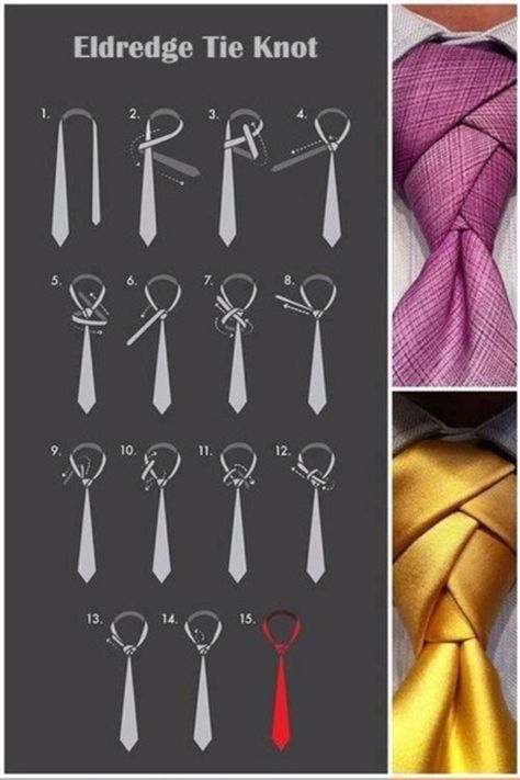 Cool tie knot! Eldridge Knot, How To Tie A Necktie, Eldredge Knot, Simpul Dasi, Tie A Necktie, Suits Groom, Prom Suit, Neck Tie Knots, Suits Wedding