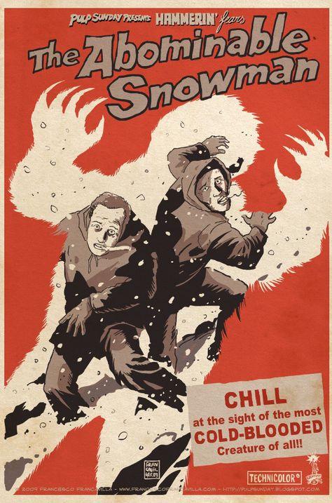 Francavilla - The Abominable Snowman The Abominable Snowman, Scott Snyder, Abominable Snowman, Retro Film, Horror Posters, Horror House, Classic Horror Movies, Pulp Art, The Himalayas