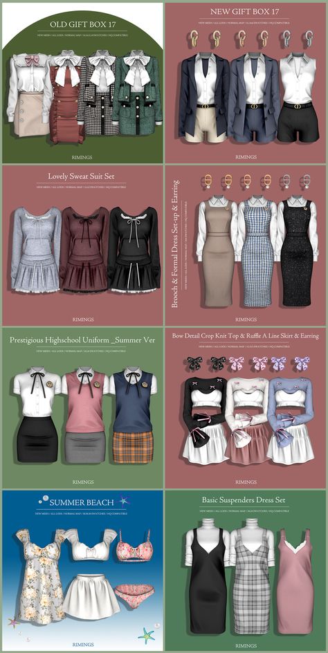 💖 CC LIST FOR JUNE 2024 | RIMINGS Sims Uniform Cc, Sims 4 Clothes Package, Sims 4 Cc Ultimate Collection Clothes, Cc Collection Sims 4, Sims 4 Collections Clothes, Sims 4 Rimings Cc, Rimming Sims 4 Cc, Sims 4 Women Cc Clothes, Sims 4 Clothes Collection