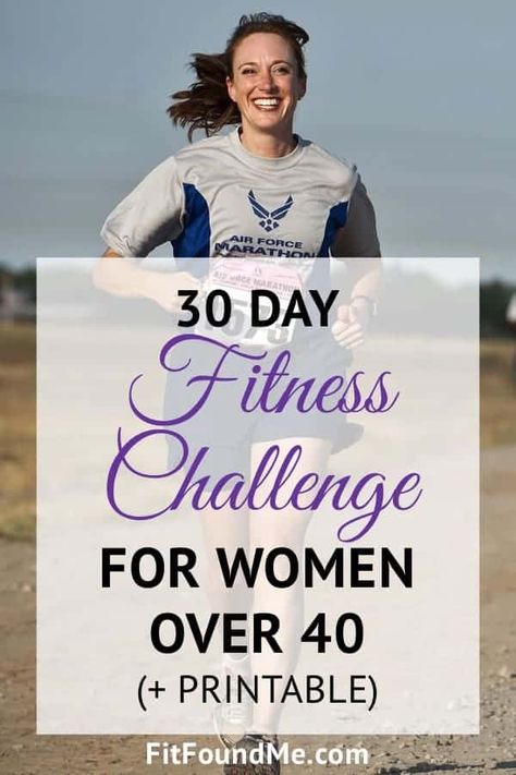 Awesome 30 days fitness challenge you can try today. You can download the printable calendar here that even women over 40 can easily manage to workout. 30 Day Fitness Challenge, Womens Fitness, 30 Day Fitness, 30 Day Workout Challenge, Increase Metabolism, Weights For Women, Fitness Challenge, Senior Fitness, Lose 50 Pounds