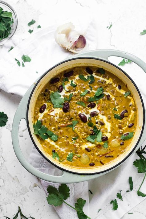 Green Lentil Recipes, Nan Bread, Dahl Recipe, Green Lentil, Lentil Dahl, Dal Makhani, Lentil Dal, Vegetarian Bean Chili, Complex Carbs