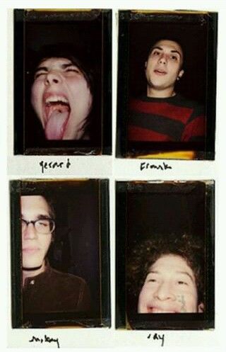 Gerard Way, Frank Iero, Mikey Way, and Ray Toro of My Chemical Romance Mcr Memes, Emo Memes, I Love Mcr, Palaye Royale, Black Parade, Mikey Way, Band Memes, Frank Iero, Gerard Way