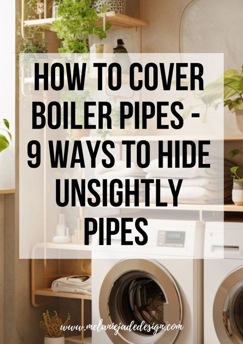 Are you looking for ways to cover boiler pipes? You've come to the right place! Boiler and central heating pipes, often made of metal or PVC, may clash with the overall interior design, especially in homes or offices with a modern, sleek, or minimalist aesthetic. Boiler Cover Ideas Bedroom, Hiding A Boiler, Hide Boiler In Bathroom, Bathroom Boxing In Ideas, Hiding Duct Work Ideas, Hiding Plumbing Pipes On Wall, Hiding Pipes On Wall, Bathroom Pipes Cover Ideas, Hide Pipes On Wall Cover Up