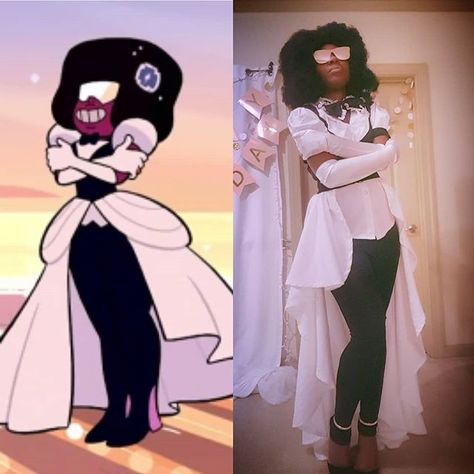 For just one day let's only think about love! ❤ . . . #stevenuniversecosplay #reunited #weddingdress #weddingtuxedo #atlantacosplayers #closetcosplay Steven Universe Outfits, Steven Universe Halloween Costumes, Steven Universe Halloween, Garnet Cosplay, Su Cosplay, Steven Universe Cosplay, Garnet Steven, Cosplay Disney, Garnet Steven Universe