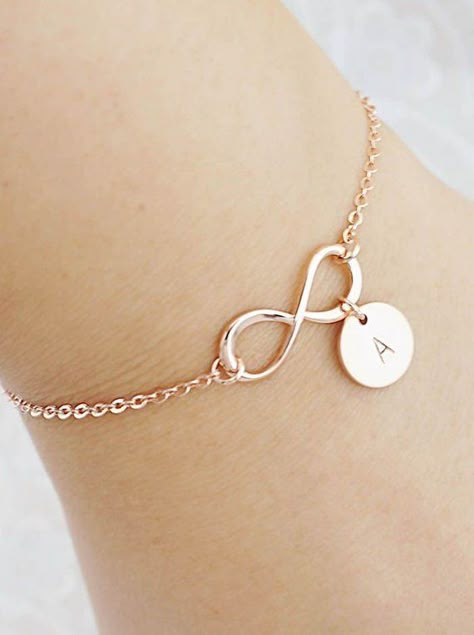 Infinity Bracelets, Gold Bracelet Simple, Everyday Wear Jewelry, Bridesmaid Bracelet, Gold Bracelet For Women, Initial Bracelet, Hand Jewelry, Girly Jewelry, Stylish Jewelry