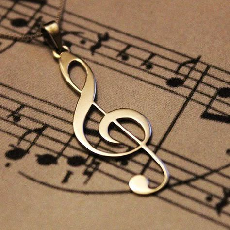 Music is what the soul sounds like. Treble Clef Necklace, Music Note Necklace, Band Geek, All About Music, Music Jewelry, Music Is My Life, Treble Clef, Musical Note, Music Aesthetic