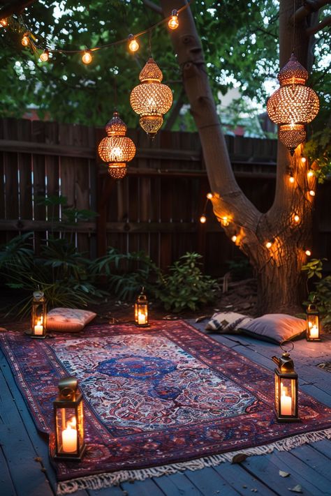 10+ Outdoor Yoga Space Designs - TastyInteriors Zen Patio Ideas Meditation Space, Outdoor Yoga Space Backyards, Yoga Garden Space, Garden Meditation Space, Boho Meditation Space, Yoga Space Design, Outdoor Yoga Space, Zen Patio, Bohemian Outdoor Spaces