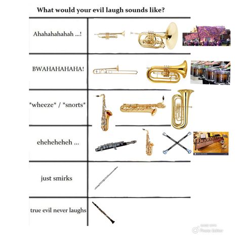 Band Jokes Flute, Trombone Jokes, Band Kids Humor, Band Memes Funny, Flute Jokes, Band Trombone, Funny Band Jokes, Clarinet Humor, Musician Memes