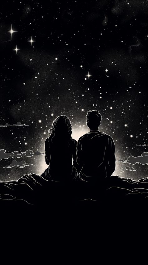 Moon Love Wallpaper, Nature Drawing Pictures, Relationship Quiz, Love Couple Wallpaper, Last Breath, Cartoon Love Photo, Romantic Paintings, Photo To Art, Black And White Art Drawing