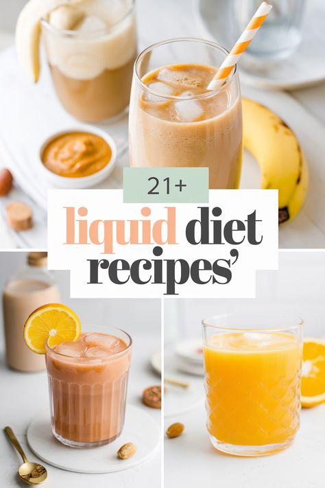 Sip your way to health with these delicious liquid diet recipes! From smoothies to soups each recipe is packed with nutrients and flavor. Perfect for meal prep or a refreshing snack these tasty drinks will keep your body happy and your taste buds dancing. Enjoy wellness in every sip! Liquid Fasting, Blended Soup Recipes, Avocado Soup Recipes, Blended Soup, Full Liquid Diet, Bariatric Recipes Sleeve Liquid Diet, Liquid Fast, Liquid Diet Recipes, Bariatric Recipes Sleeve