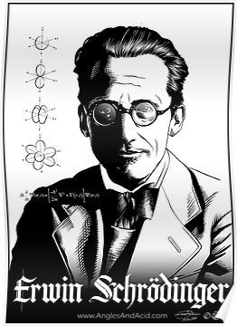 Erwin Schrödinger Poster Richard Feynman Quotes, Erwin Schrodinger, Erwin Schrödinger, Schrödinger's Cat, Queen Videos, Richard Feynman, Thought Experiment, Science Illustration, E Mc2