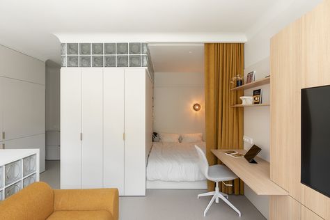 SMART_25 :: Behance 20 Sqm Studio Apartment Design, Small Apartment Plan, 25m2 Apartment, Student Bedroom, Apartment Plan, Tiny Studio Apartments, Studio Apartment Design, Flat Interior, Small Tiles