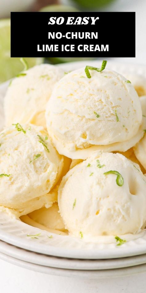 Easy, creamy and so delicious, my No-Churn Lime Ice Cream is so simple to prepare and tastes fantastic! Containing just three ingredients, this recipe will have you enjoying tangy, smooth ice cream with minimum preparation time. Lime Ice Cream, Granita Recipes, Complicated Recipes, Lemon Juice Benefits, Frozen Dessert Recipe, Easy Ice Cream, Get Rid Of Warts, Healthy Ice Cream, Ice Cream Popsicles