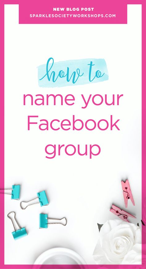 Naming the Facebook group for your small business or side hustle may seem overwhelming, but you can do it! Here are 3 key things to help you get the name that will draw new customers in. #sparklesociety #facebook #facebookgroups #sparklesocietyworkshops #socialmedia #smallbusiness #MLM #sidehustle via @sparklesocietyworkshops Facebook Group Names Ideas, Beauty Facebook Group Name Ideas, Mary Kay Group Name Ideas, Facebook Names Ideas, Group Names Ideas, Mary Kay Facebook, Mlm Business, Facebook Group, Blogging 101