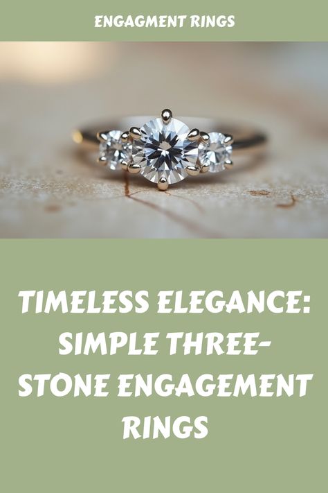 Discover the beauty of simplicity with our collection of three-stone engagement rings. Each ring features a stunning trio of stones that symbolize your past, present, and future together. Perfect for those who appreciate elegant designs and meaningful craftsmanship. Explore different styles, settings, and gemstones to find the ring that perfectly represents your love story. Minimalist Wedding Ring Set, 3 Diamond Engagement Rings, Small Engagement Rings, Minimalist Wedding Rings, 3 Stone Engagement Ring, Single Stone Ring, 3 Stone Engagement Rings, Timeless Symbol, Beauty Of Simplicity