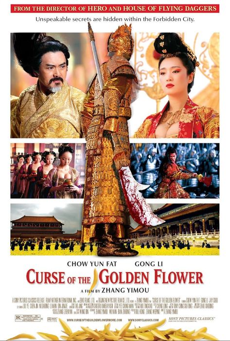 Curse Of The Golden Flower (2006) Hasan Husain, Curse Of The Golden Flower, Ka Bah, Posters Wallpaper, Information Poster, Key Art, Movie Aesthetic, Forbidden City, Original Movie Posters