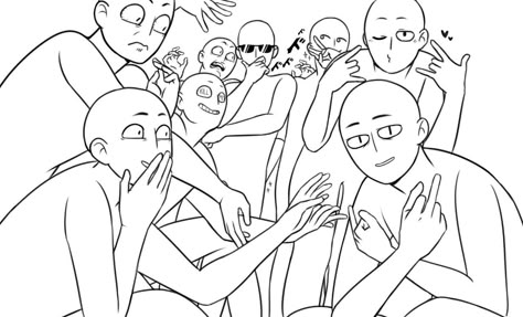 draw the squad 4 Squad, Squad Poses, Squad Memes, Drawing Meme, Draw The Squad, Drawings Of Friends, Drawing Expressions, Fallout 4, Drawing Templates