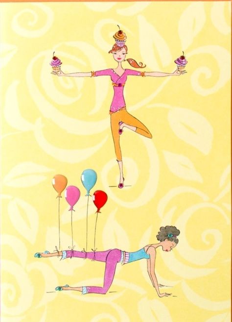 Birthday Yoga Happy Birthday Yoga, Birthday Yoga, Yoga Cartoon, Yoga Party, Yoga Handstand, Yoga Cards, Happy Yoga, Love Anniversary Quotes, Happy Thanksgiving Quotes