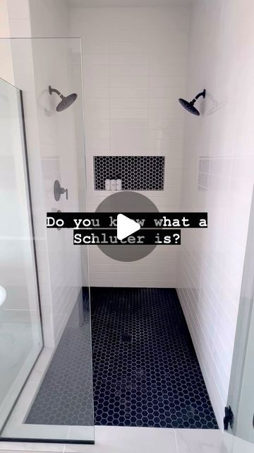 BROTHERS BUILDING LLC on Instagram: "HERE! Stepping up our shower niche game with Schluter! 🚿 Not just a fancy name, a Schluter is a sleek edge profile that gives our niches a clean, finished look without the need for caulk or grout at the edge. Dive into our reel to see why it's our go-to for modern bathroom designs. #customhomes #customhomebuilder #customhomebuilders #bathroomdesign #luxurybathrooms #modernbathrooms #showerdesign #showertile #oregonbuilders #bendoregonarchitecture #bendoregonbuilders" Shower Basin Ideas, Schluter Tile Edge Showers, Shower Under Stairs, Niche Game, Bathroom Niche Design, Schluter Tile Edge, Modern Bathroom Designs, Shower Basin, Edge Profile