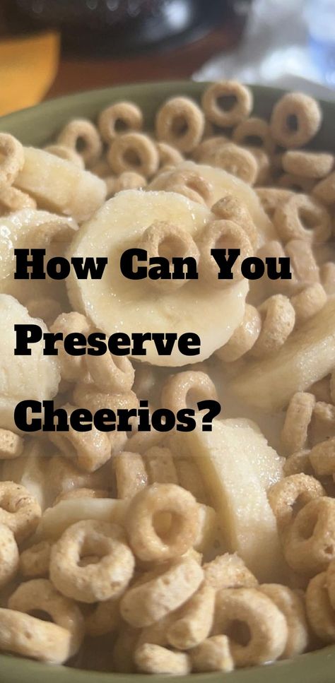 Cheerios How To Dye Cheerios, Ways To Use Cheerios, How To Keep Bread Fresh Longer, How To Store Rice Long Term Storage, How To Store Cereal Long Term, Cereal Storage, Emergency Food Supply, Cold Cereal, Fridge Storage