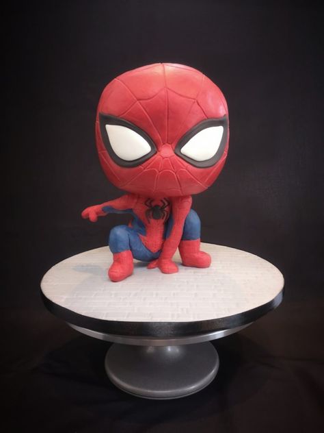 Spiderman Clay Art, Clay Spiderman, Chibi Spiderman, Sculpted Cake, Spiderman Cake Topper, Peggy Porschen, Baby Spiderman, Spiderman Kids, Beautiful Cake Designs