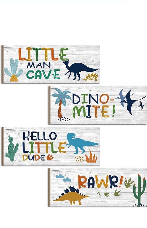 4 Pcs Dinosaur Room Bedroom Decor Boys Dinosaur Wall Decor, Motivational Quote Wood Dinosaur Decorations Hanging Sign Prints Plaques for Boy Kids Nursery Playroom (Simple Style) Dinosaur Boys Room Decor, Dinosaur Boys Room, Dinosaur Decor Bedroom, Dinosaur Room Decor, Dinosaur Wall Decor, Dinosaur Bedroom, Wooden Signs With Sayings, Dinosaur Room, Dinosaur Wall Art