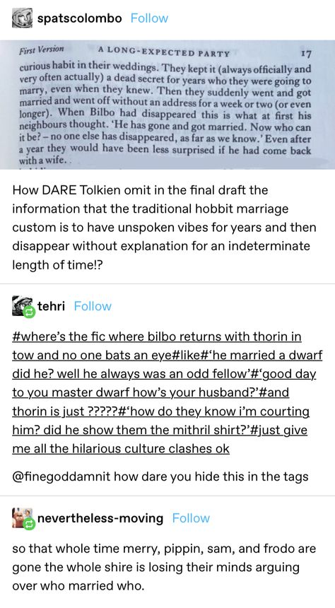 The Hobbit Ships, The Hobbit Tumblr Posts, Bagginshield Headcanon, Lotr Headcanons, Thilbo Bagginshield Fanart, Hobbit Tumblr, Bagginshield Fanart, Thilbo Bagginshield, Lotr Fanart