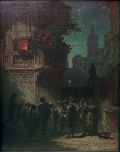 Carl Spitzweg Spanisches Ständchen (1) - Carl Spitzweg – Wikipedia Barber Of Seville, Carl Spitzweg, Moonlight Painting, Pierre Bonnard, Mary Cassatt, Georges Seurat, Poster Shop, William Turner, Camille Pissarro