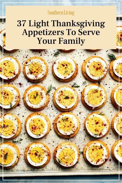 It wouldn't be Thanksgiving without the inevitable bout of extreme hunger that seems to strike the whole family hours before the meal is set to begin. Whether it's due to the tantalizing smell of roasted turkey, cornbread dressing, and dozens of casseroles, or because everyone skipped breakfast in anticipation of the Thanksgiving feast, you'll likely need a few snacks on hand to keep everyone out of the kitchen. #recipeideas #thanksgivingrecipes #thanksgivingdinner #thanksgivingappetizers #appetizers Good Thanksgiving Appetizers, Thanksgiving Make Ahead Appetizers, Thanksgiving Hors D’oeuvres Ideas, Thanksgiving Light Appetizers, Light Appetizers For Thanksgiving, Light Appetizer Recipes, Fancy Thanksgiving Appetizers, Thanksgiving Horderves Appetizers, Vegetarian Thanksgiving Appetizers