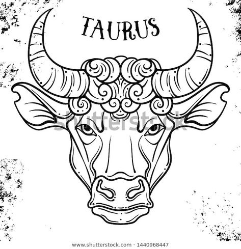 Taurus Drawing, Drawing For Coloring, Taurus Bull Tattoos, 12 Chinese Zodiac Signs, Taurus Art, Taurus Bull, Black Sign, Taurus Tattoos, Bull Tattoos