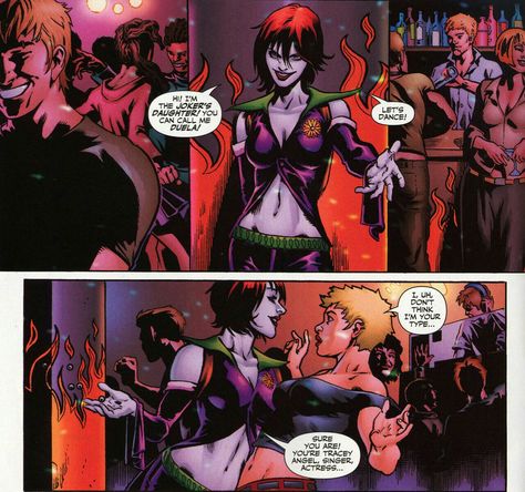 Joker's daughter Duela abducts a pop star Joker’s Daughter, Jokers Daughter, Duela Dent, Daughter Aesthetic, Batman Villains, Killer Croc, Send In The Clowns, Dc Comics Characters, Deathstroke