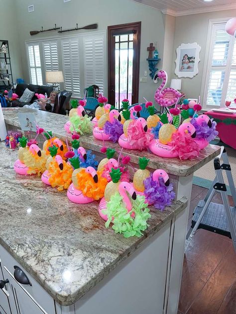 Flamingo Pool Party Birthday Party Ideas | Photo 1 of 13 | Catch My Party Pool Party Ideas Favors, Pool Birthday Party Centerpieces, Spring Break Birthday Party Ideas, Barbie Pool Party Centerpieces, 13 Pool Party Birthday, Cheer Pool Party Ideas, Pool Party Birthday Ideas Adults, Cute Pool Party Ideas, 13th Pool Party Ideas