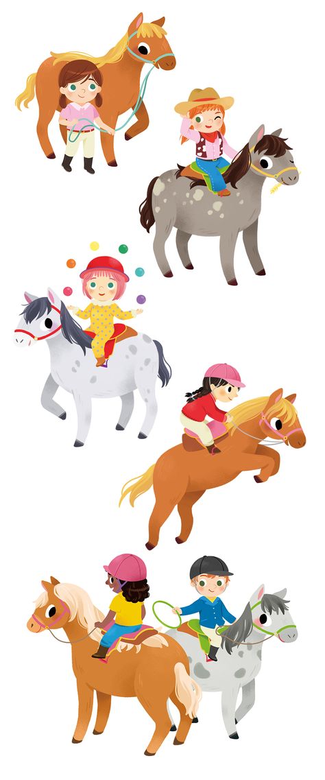 Horse Cartoon Illustration, Pony Illustration Cute, Cartoon Horse Character Design, Horse Illustration Cute, Pony Character Design, Horse Cute Drawing, Horse Drawing Cute, Riding Horse Illustration, Horse Riding Illustration