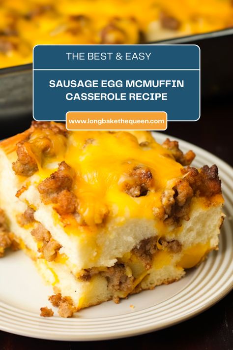 Sausage Mcmuffin Casserole, Egg And Cheese English Muffin, English Muffin Casserole, Mcmuffin Casserole, Muffin Casserole, Sausage Egg Mcmuffin, Sausage And Egg Mcmuffin, Sausage Mcmuffin, Egg Mcmuffin