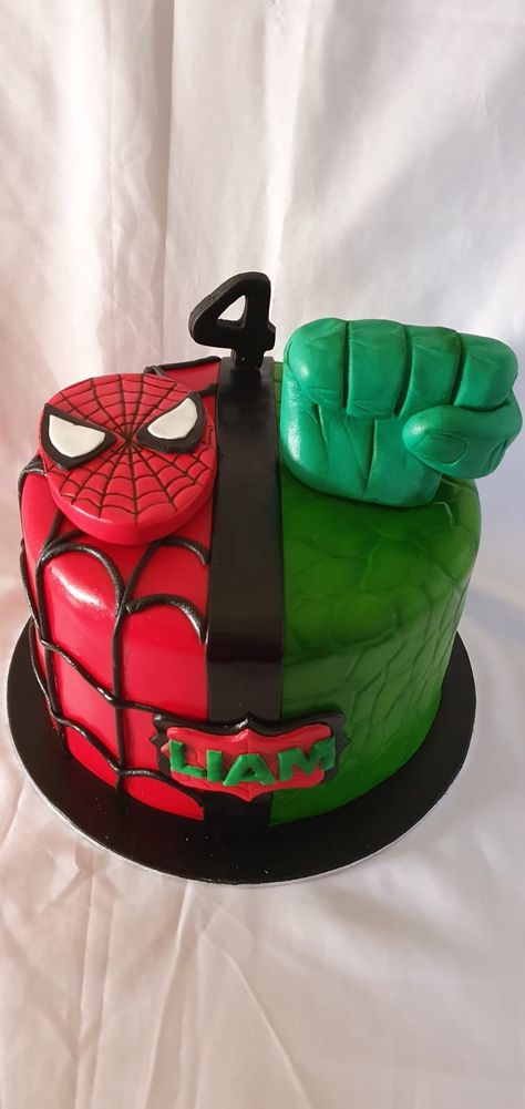 Mario Cake, Self Thought, Spiderman Cake, Fondant Cake, Hulk, Fondant, Spiderman, Birthday Cake, Cake